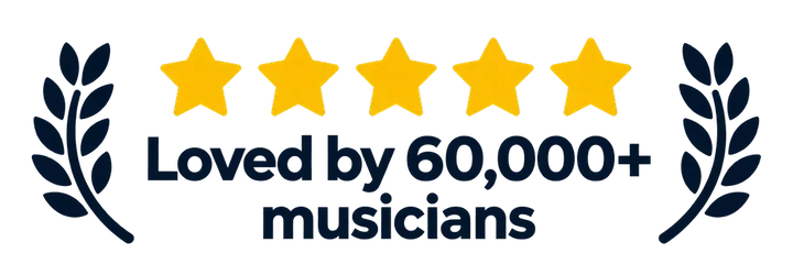 Five stars — loved by 60,000+ musicians